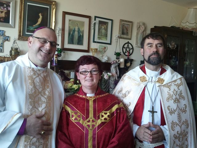 Amma Aubrey with Bishops David & Adrian