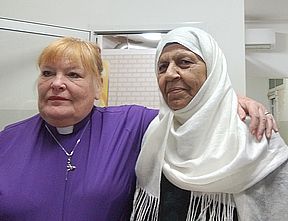 With a Gazan Refugee after pastoral visit. With a Gazan Refugee after pastoral visit.